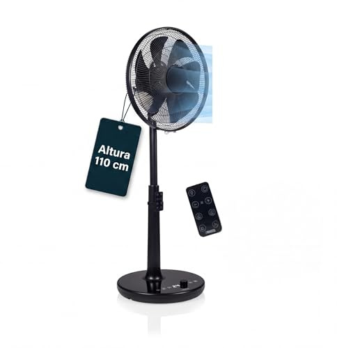 Princess Ventilatore a piantana - Design elegante - 30 W - Potente, Silenzioso, Basso consumo - Diametro: 40 cm - Oscillante - 24 velocità - 354860