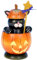 Räuchermännchen Katze im Kürbis - 16,5 cm - Original Erzgebirge Räuchermann - Christian Ulbricht