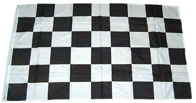 Flagge Fahne Karo schwarz / weiß Start / Ziel 90 x 150 cm FLAGGENMAE®