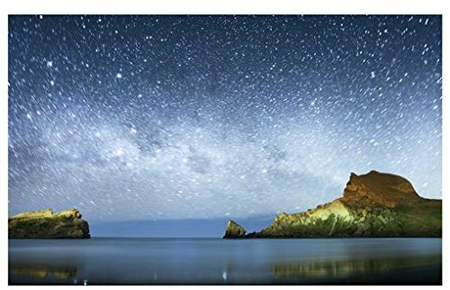 Fensterbild Sternenhimmel Himmel Universum Sterne Milchstraße Astronomie Fenstersticker Fensterfolie Fensteraufkleber Fenstertattoo Glas-Sticker Fensterdeko Fensterdekoration Größe: 144cm x 280cm