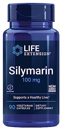 Life Extension Silymarin – Milk Thistle Extract – Supports Liver Health – Gluten-Free, Non-GMO, Vegetarian – 90 Capsules