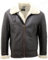 Infinity Herren creme B3 Shearling Schaffell-Weltkrieg-2 Bomber Lederfliegerjacke 3XL