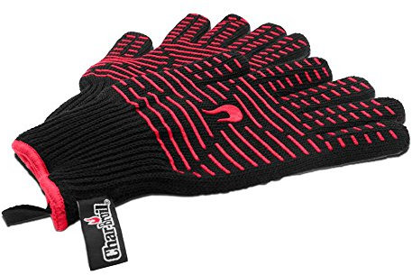 Char-Broil 140 519 - Gants de cuisson haute performance - noir/rouge.