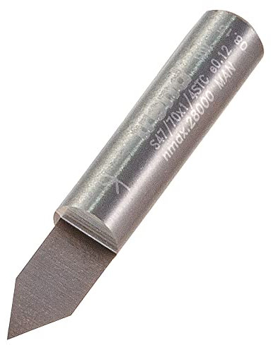 Trend Professional Trim Cutter, 60-Degree, 1/4 Inch Shank, 6.3mm Cut Diameter & 6mm Cut Length, Solid Carbide, S47/70X1/4STC