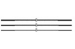 Lame da traforo legno PROXXON PROFESSIONALI - MicriMot 28108, confezione da 6 PEZZI 130 millimetri per sega da traforo DS 460 adatta per legno dolce e legno duro, materie plastiche, plexsiglas, e mettalli non ferrosi dolci, dovuto alla dentatura normale Z 17 su 25 mm.