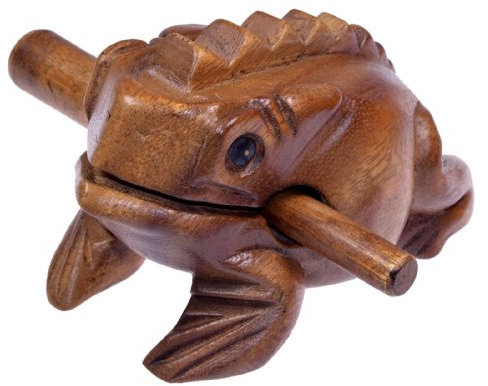 LOGOPLAY Rana Sonora Taglia 4 - Rana Sonora - Animale sonoro - Rana Musicale - Strumento Musicale/a percussione in Legno