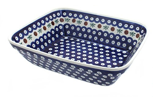 Bunzlauer Keramik Auflaufform für ca. 3 Personen mit hohem Rand, 1,5 Liter im Dekor 41