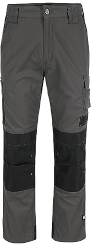 Herock Mars Men's Workwear Utility Cargo Trousers - Stylish, Functional, Extendable, Water Repellent, Durable - Multi Tool Pockets, Knee Pockets - for Builders and Tradesmen Grey