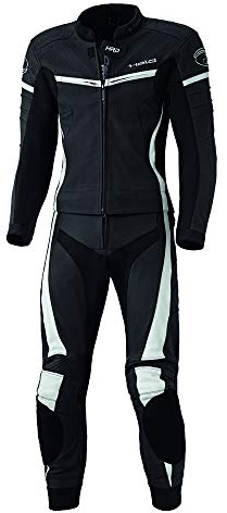 Held Spire Twee stuk motorfiets leder pak, schwarz/weiß, 54