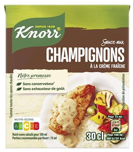 Knorr Sauce aux Champignons à la Crème Fraîche 4 Parties 30 cl - Lot de 4