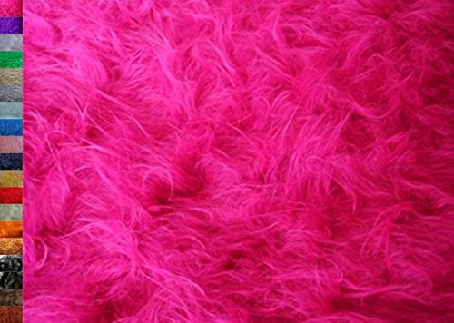 Stoffbook PINK LANGHAAR Fellimitat ZOTTELFELL Stoff KUSCHELWEICH Kleidung KOSTÜM, B630