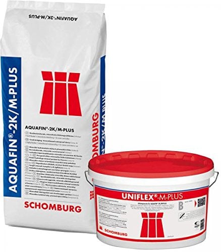 Schomburg Aquafin 2K/M-PLUS (7 kg), flexible, wasserresistente Dichtschlämme aus Kunststoff und Harz