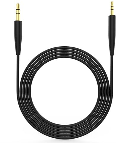 Cavo audio di ricambio per microfono in linea, compatibile con cuffie Bose SoundTrue Soundlink QC25, QC35, OE2, con dispositivi iPhone, colore: nero