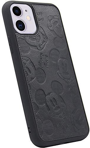 MC Fashion Schutzhülle für iPhone 11 (15,5 cm (6,1 Zoll), süßes Cartoon-Micky-Maus-Design, einfarbig, Kunstleder)