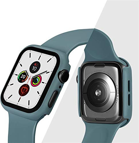 Per Apple Watch Series 3 2 1 42 mm - Custodia a corpo intero/pellicola proteggi schermo, colore: Verde pino