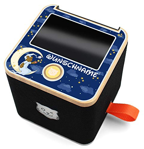 yabaduu Design Schutzfolie für Tigerbox inklusive Displayschutz passgenau selbstklebend kindgerecht Folie Zubehör für Kinder Spielzeug Schutzcover Y049 (Nr. 32 Schlaf gut, Mit Wunschname)