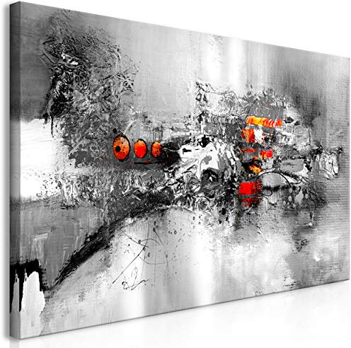 decomonkey Bilder Abstrakt 120x60 cm 1 Teilig Leinwandbilder Bild auf Leinwand Vlies Wandbild Kunstdruck Wanddeko Wand Wohnzimmer Wanddekoration Deko Modern schwarz weiß
