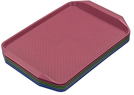 Easymanie Bandeja para Servir de Plástico, Juego de 6, Bandeja Servir Comida