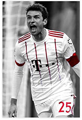 Thomas Muller Sportposter Star Art 12 Canvas Poster Wall Art Decor Print Picture Paintings for Living Room Bedroom Decoration Unframe:12x18inch(30x45cm)