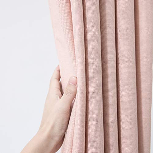 YEVDA Top Leinen Stoff Duschvorhang 240x200cm Wasserdicht Anti-Schimmel für Badezimmer rosa 240x200cm
