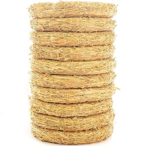 10er Set Strohrömer, Durchmesser 35 cm, Stärke 6 cm