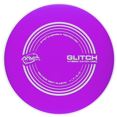 MVP Disc Sports Neutron Glitch (Soft) Disc Golf Hybrid Catch Disc (145-150g / Colors May Vary)
