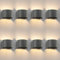 ledscom.de 8 Stück Wandleuchte RUNEL für außen, IP65, Up-/Downlight, anthrazit matt, rund, 1x G9 max. 10W