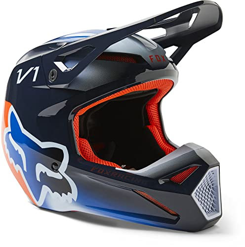 Fox Motocross-Helm V1 Toxsyk Blau Gr. L
