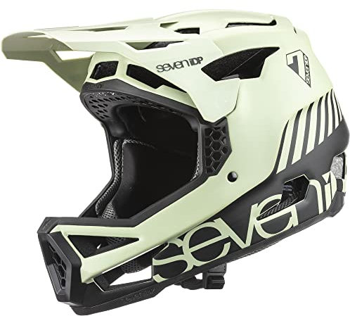 7 iDP Project 23 Glass Fibre Full Face MTB Mountain Bike Vented Helmet (Matt Glacier Green/Black, M)
