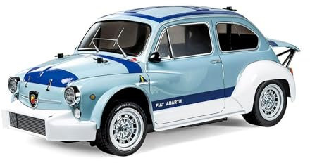Tamiya 58721 1:10 RC FIAT Abarth 1000TCR MB-01 - ferngesteuertes Auto, Fahrzeug, Modellbau, Zusammenbauen, Hobby, RC Bausatz, unlackiert, Red