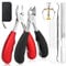 6 Piece Professional Toenail Pliers Set, Super Sharp Nail Clippers Made of Stainless Steel for Thick and Ingrown Strong Toenails, Toenail Scissors for Seniors, Pedicure Set for Paronychia