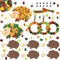 HZMJDHZM 6 Stück Igel Bastelset für Kinder, Herbst Basteln für Kinder, Igel Kranz Bastelset, Filz Herbst Bastelset, Thanksgiving Kreativsets Tisch Ornamente DIY für Jungen Mädchen (Lgel)