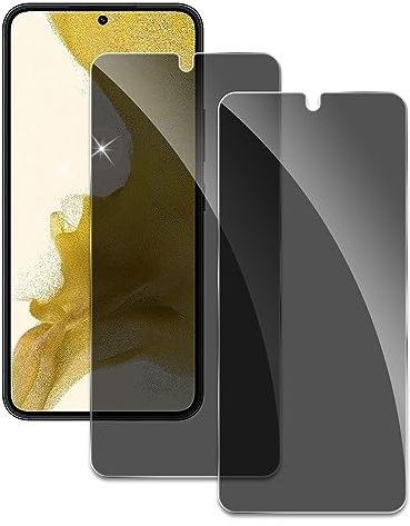 2 Pièces Verre Trempé Anti-Espion pour Samsung Galaxy S22/S23, 9H Film Protection Écran, Film Protecteur Vitre [Confidentialité Protection] [10H Dureté] [Sans Bulles] [Anti-Rayures]