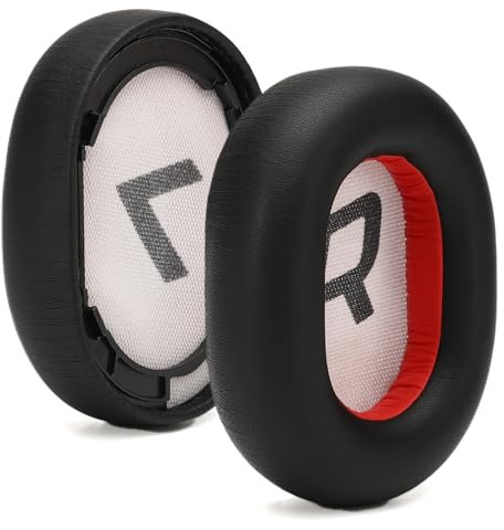 PESLNG Professionelle PU-Leder Ersatz Ohrpolster für Plantronics BackBeat Pro 2, Verwendet hochwertigen Memory-Schaumstoff für mehr Komfort und Langlebigkeit. (Proteinleder-Schwarz)