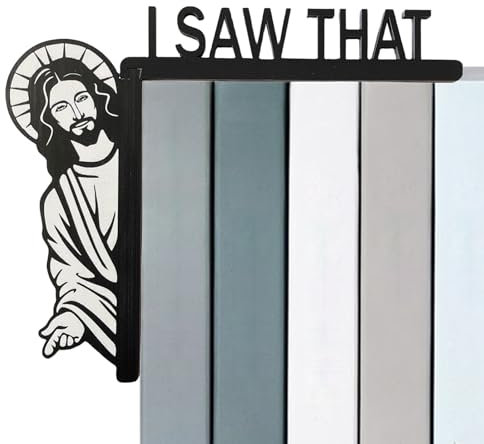 PEKMAR Türrahmen I Saw That Jesus Zeichen, kreative Türeckendekoration, Jesus-Türrahmen-Schild-Dekoration, lustige Türrahmen-Dekoration, Fensterrahmen-Ornament für Wohnzimmer und Schlafzimmer