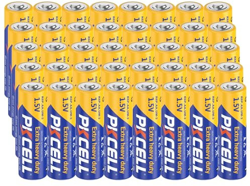 Batterie AA da 1,5 V, ad alta potenza, zinco, carbone, batterie per giocattoli, telecomandi, luci, 40 pezzi PKCELL