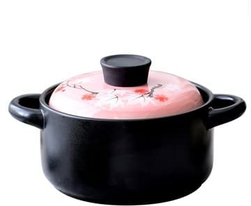 SUNMME Milchtopf, Keramik-Auflauf, Suppentopf, Topf, Mahlzeit, hohe Temperatur und Gesundheit, Congee-Topf (Größe: 1,2 l) (einfarbig, 3 l)