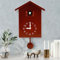 Eummy Kuckucksuhr mit Chimer Minimalistische Kuckucksuhr mit Pendel Zarte Kuckucksuhr Vogelhaus Batteriebetriebene Kuckucksuhr Wanduhr für Wandkunst Zuhause Wohnzimmer Küche Büro Dekoration