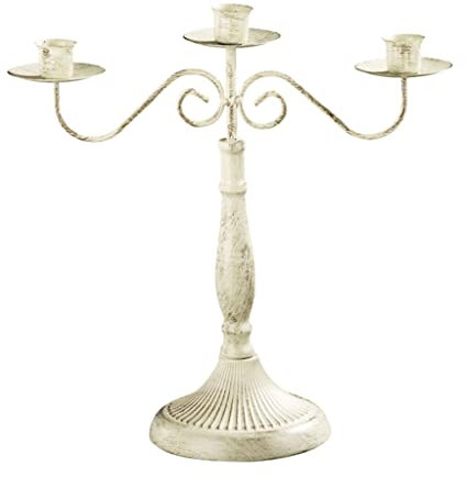 UNbit Kandelaber Kerzenhalter 3 Arme Retro Alter Kerzenhalter Romantisches Eisen Eleganter Kerzenständer Tischdeko for Hotel Hochzeit Candlelight Dinner Kerzenhalter Candleh