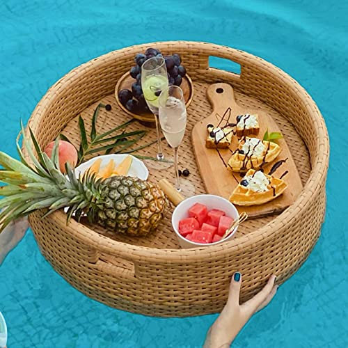 NOALED Bandeja Flotante, flotadores de Piscina para Adultos, Bandeja Flotante para Piscinas Que sirven Bebidas, Brunch, Comida en el Agua, Varios e