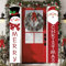 Décorations de Noël pour l'extérieur, panneau de porche, bannière de porte pour la maison, décoration de Noël intérieure et extérieure, mur, porte d'entrée (Bonhomme de neige Père Noël mignon)