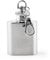 Tycoonest Mini flasque de 28,3 g, porte-clés en acier inoxydable pour homme et femme, petite bouteille de whisky portable argentée pour fête en plein air, camping