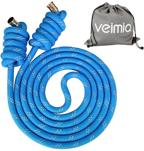 veimia Cuerda de flujo para fitness de alto rendimiento, cuerda de entrenamiento de doble tejido, cuerda de salto de flujo ajustable para hombres y mujeres, entrenamiento en interiores y exteriores,