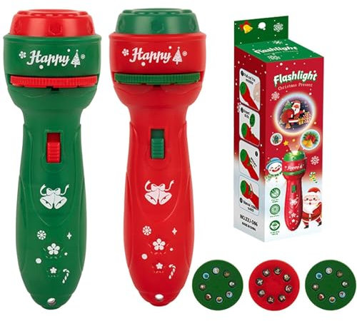 Proiettore Di Lanterna Di Natale 2 Pezzi Per Bambini, 24 Alberi Di Natale Differenti, Proiettore Di Natale Di Babbo Natale Per Bambini, Lanterna, Proiezione Di Immagini Di Natale Per Luce Del Partito
