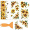 OLYCRAFT 3 pz/Set Girasoli Trasferibili per Mobili e Artigianato 15x30cm Piante Tema Mobili Trasferimento Adesivi Decalcomanie Trasferimento Adesivi Decalcomanie per Mobili in Legno Decorazione della