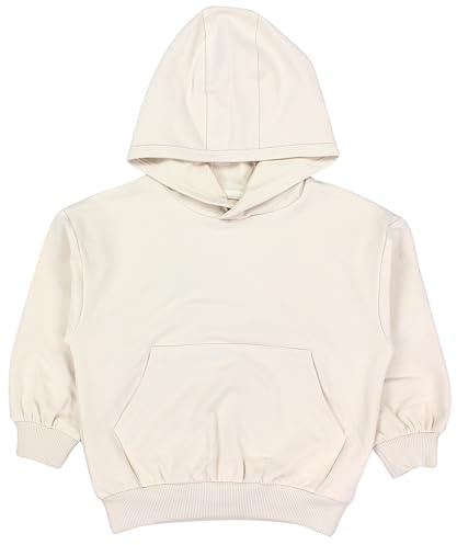 TupTam Hoodie Bio-Baumwolle Jungen Mädchen Kapuzenpullover Sweatshirt Bio-Baumwolle, Farbe: Cremebeige Uni, Größe: 92/98