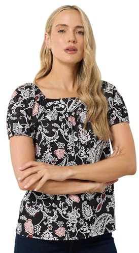Long Tall Sally - LTS Tall Paisley Square Neck Top - Women's