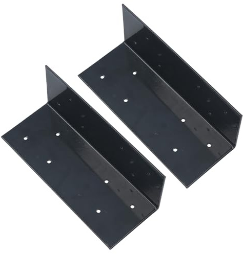 Zaunpfostenverlängerung, Winkelhalterung, Grau, 70 x 70 x 180 mm, 2 Stück