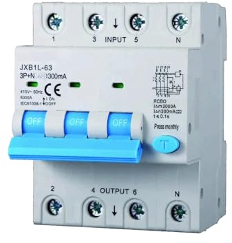 gloca Interruttore Magnetotermico Differenziale 3P+N 300mA 380V-6KA CLASSE A (32 Ampere)