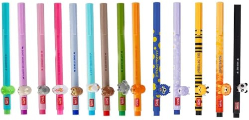 LEGAMI – Gelstift – Lovely Friends,14er Set Biene, Löwe, Hippo,Monster,Panda,Lama,Einhorn,Hase,Tiger, Koala, Katze, Teddybär, Faultier und Dino (NEU)
